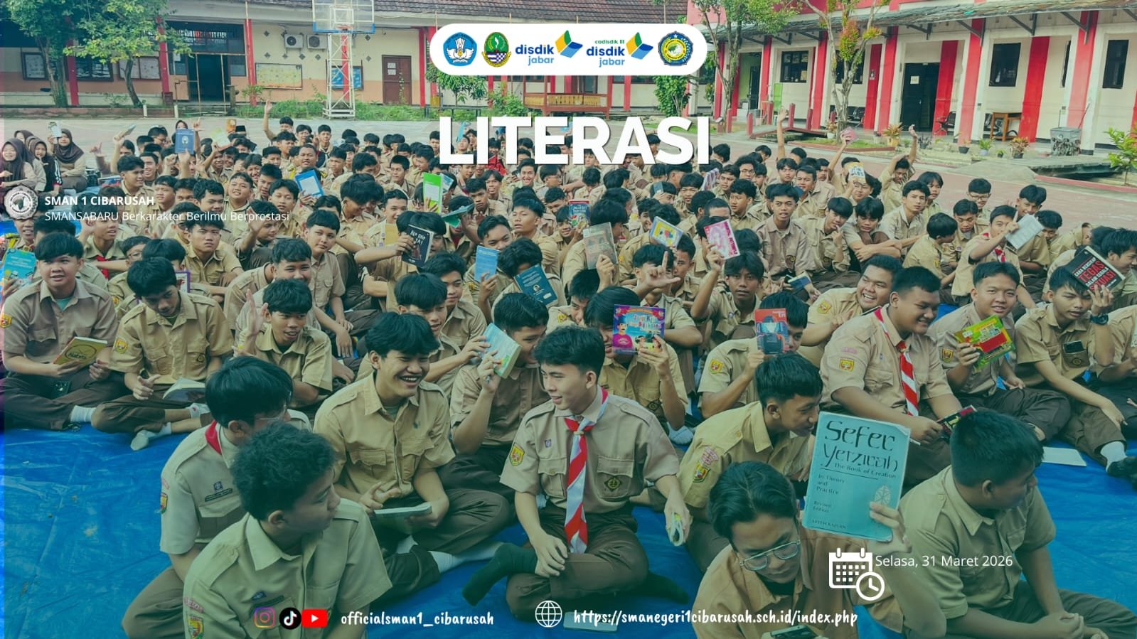 Tingkatkan Minat Baca, SMAN 1 Cibarusah Gelar Literasi Mingguan yang Inspiratif